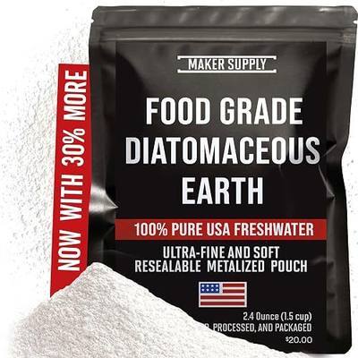 Food Grade Diatomaceous Earth Powder – 2.4 oz | Ultra Fine Freshwater DE | Natural Organic Mineral | Resealable Pouch