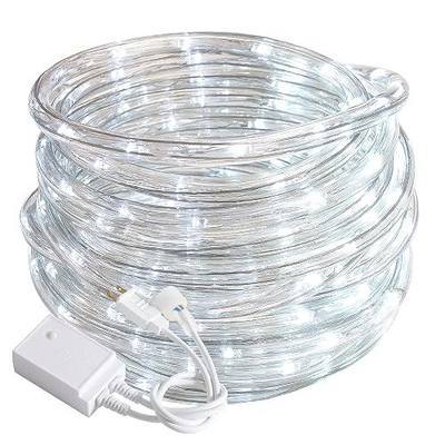 20ft Rope Lights For Outside, Connectable & Flexible Tube Lights with 8 Modes Controller,Waterproof White LED Rope Lighting for Deck,Garden,Pool,Patio,Bedroom, Indoor & Outdoor Landscape Strip Light