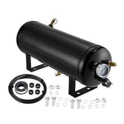 BDFHYK 1.5 Gallon Compressed Air Tank - 6 Ports with 1/4-Inch NPT Thread, 150 PSI Rated On-Board Air Tank for Air Suspension System, Air Brake System, Tire Inflation & Truck/Train Horns/Car
