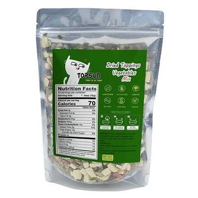Freeze-Dried Tofu Veggie Ramen Topping, High-Protein Natural White Mushroom Umami Mix, No-Corn Dehydrated Vegetable Flakes, Gluten-Free & Vegan, No MSG, 7.5oz