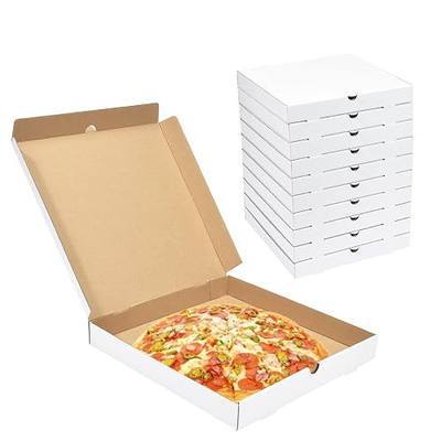 White Corrugated Cardboard Pizza Boxes 16x16x2 Inch,10 Pack Large Pizza Box for Homemade Pizza,Food, Donut and Pies