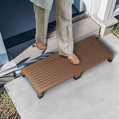 One Step Stool Platform 3.8" Height for Adults, Kids. Heavy Duty/Portable/Nonslip/Durable Construction Safe Step Stool for Bedroom/Kitchen Bed, Bathroom,Kitchen,Garden