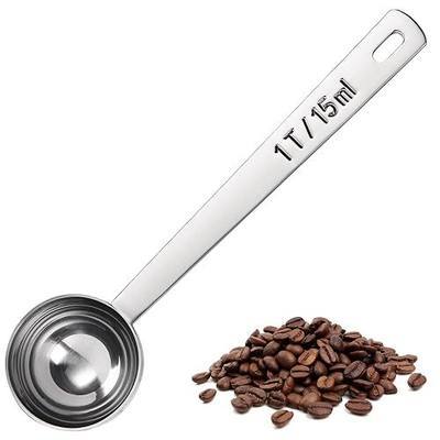 U-Taste Coffee Scoop 1 Tablespoon, 4.3in Long Handle Tbsp Measuring Spoon | 18/8 Stainless Steel Tablespoon Scoop, Long Metal Coffee Spoon Scooper, Coffee Meansure Scoop for Ground Coffee Bean Espresso