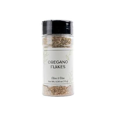 Olive & Vine Oregano Flakes, Earthy & Aromatic, Seasoning for Pizza, Pasta, Salads, with Rich Tradition, Authentic Taste, For Global Recipes (0.56 Ounce)
