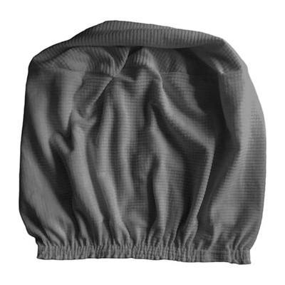 Stretch Ottoman Cover for Round Foot Stool – Dark Gray Elastic Slipcover, Polyester Spandex Fits Diameter 48-55cm (18.9-21.7in) Height 43-45cm – Bedroom Living Room Furniture Protector