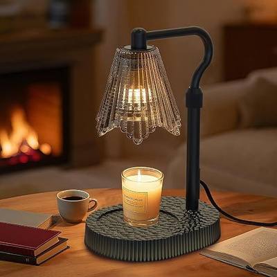 Candle Warmer Lamp with Timer & Dimmable 4-Level Brightness - Adjustable Height,for New Home Bedroom, Gifts for Women (Black)