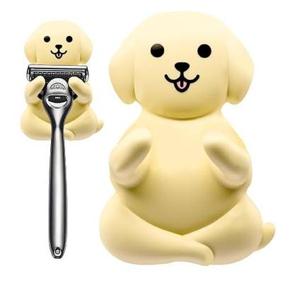 Dog Holder Shaver Organizer, Cute Dog Animal Bathroom Decor Razor Holder Wall Mount, Valentine's Day Birthday Gifts for Men Women Boyfriend Girlfriend, Emotiona Gifts for Wife Husband Dad Mom
