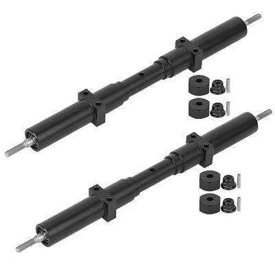 2pcs 1/10 RC Wheel Axles Set, Metal Non Powered Rear Wheel Axle RC Car Upgrade Parts Replacement, Rc Vehicle Axles Compatible with Tamiya 1/10 RC Tractor Truck, Flatbed Trailers