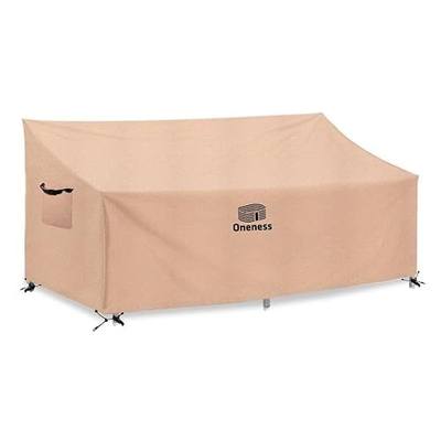 ONENESS Tear Resistant Patio Sofa Cover, Heavy Duty Waterproof UV Resistant Outdoor Bench Patio Loveseat Cover, 93" W x 40" D x 35" H