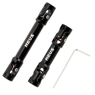 MEUS RACING Stainless Steel TRX4M Driveshaft, Drive Shaft for Traxxas 1/18 TRX4M Defender Bronco RC Crawler Upgrade Parts, Black