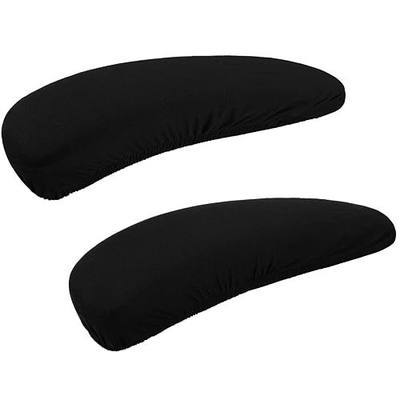 Smiry Stretch Printed Office Chair Armrest Covers, 2 Pcs, Black | Soft Fit Removable Washable Computer Desk Chair Arm Covers Protector