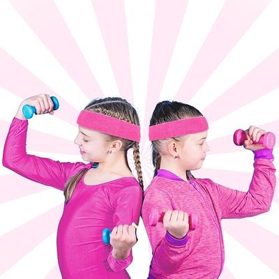 Bememo 36 Pcs Neon Sweatbands Set Soccer Party Favors Cotton Headbands Wristband Sweat Bands Soccer Mom Essentials for Football Fans Sporting Events 80 90s Glow Party