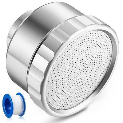 Dreyoo 1 Pack Water Nozzle with 3000 Tiny Holes, 3/4'' Aluminium Alloy Garden Hose Shower Head with PTFE Thread Seal Tape for Outdoor Watering Flowers, Plants, Greenhouse, Nurseryman (2.24'',Silver)