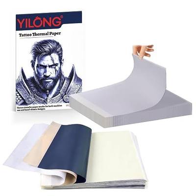 Stencil Transfer Paper for Tattooing - 30 Sheets Temporary Tattoo Paper with Dashed Lines, 4 Layers A4 Size Thermal Stencil Paper for Tattoo Stencil Printer,Tattoo Kits & Supplies