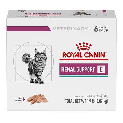 ROYAL CANIN Veterinary Diet Feline Renal Support E Adult Loaf in Sauce Cat Food, 5.1 oz (Pack of 6)