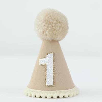 First Birthday Hat For Baby Boys/Girls One Year Old Cone And Crown Felt Birthday Hat Party Decorations Photo Props