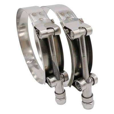 4" T Bolt Hose Clamp Stainless Steel - Working Range 108mm - 116mm for 4" I.D. Hose with 3mm - 6mm Wall Thickness, Roadformer T-bolt Hose Clamps Featured to Provide Reliable Sealing Force, 2 Pack