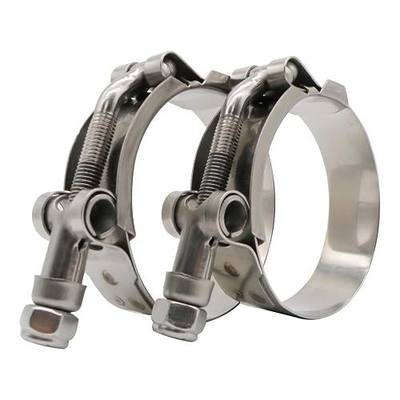 2" T Bolt Hose Clamp Stainless Steel - Working Range 55mm - 63mm for 2" I.D. Hose with 3mm - 6mm Wall Thickness, Roadformer T-bolt Hose Clamps Featured to Provide Reliable Sealing Force, 2 Pack