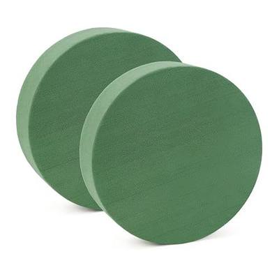 Round Floral Foam Blocks Florist Foam Blocks Wet Dry Green Foam for Artificial Flowers, Wedding Aisle Flowers, Craft Project, Arty Decoration and Fresh Flower Arrangement (2 Pack 6 inch)