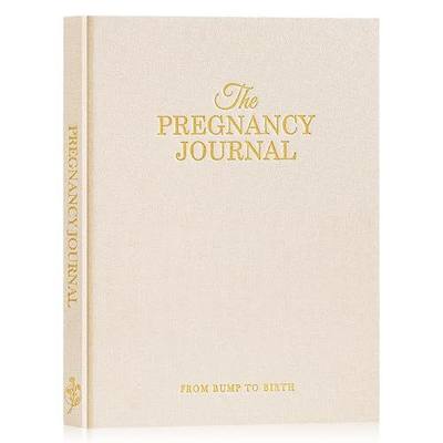 Lanpn My Pregnancy Journal Memory Book for First Time Mom, 156 Page Pregnant Announcement Must Have Planner Scrapbook, Pregnancy Tracking Diary Mom to Be Keepsake Gift for Expecting New Parent Beige