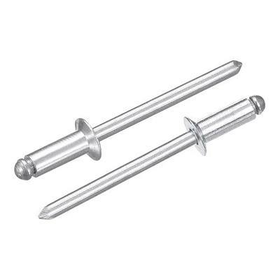 uxcell 100Pcs 3/16"x1/2" Aluminum Countersunk Blind Rivet, Open-End Type Blind Rivets for DIY, Sheet Metal, Automotive Repairs, Furniture, Boat, and Duct Work (Silver)