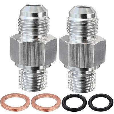2Set 1/4 NPSM to 6AN Transmission Cooler Line Fittings, 6an Male Flare to 1/4" NPSM Transmission Cooler Fitting, 6AN Fitting Fits 4L60E, TH350, TH400, 200-4R, 700R4, TR6060, AOD 4R100, 4R70W, C5