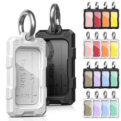 16 Pcs Solid Plastic Key Tags with O Rings, Custom ID Name Label | Bulk Keychain Blank Identifier in Acrylic Cover. Small Cruise Luggage Marker. Gym Bag Accessories. Birthday Party Favor Gift