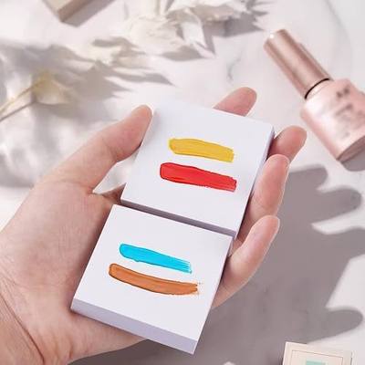 2 Pack 50 Sheets Disposable Nail Art Palette Papers,Portable Waterproof Double Side Gel Nail Polish Artist Pallet Paper for Acrylic Paint Makeup Color Mixing Craft DIY Art Painting.2.1x2.1 Inch