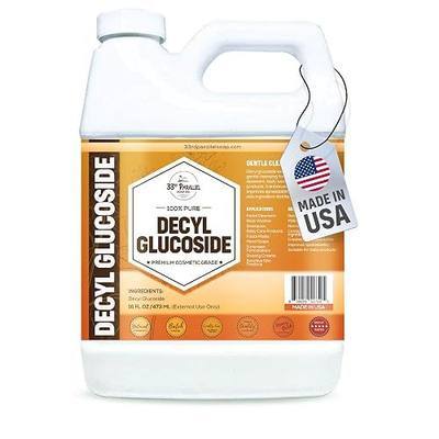 Decyl Glucoside Liquid Surfactant (16 oz) – Naturally Plant Derived – for DIY Skin Care – Use in Facial Cleansers, Body Washes, Shower Gels, Foaming Soaps, Shampoos, Baby Products | 16 Ounces