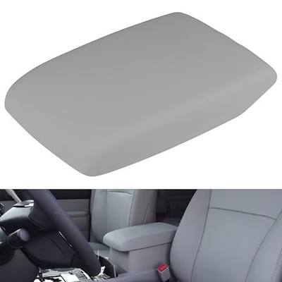 Osompar Center Console Armrest Cover Gray Compatible with Toyota Highlander 2008-2013 Replaces 58905-0E040-C0 PU Leather Arm Rest Box Lid Middle Console Cover