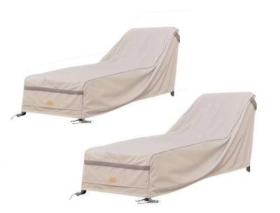 Chaise Lounge Cover Patio Furniture covers waterproof 78Linch Beige,2Pack | outdoor furniture covers 600D heavy duty , lounge chair covers UV Resistant,Windproof Buckles,Air Vent,Handles,All Weather