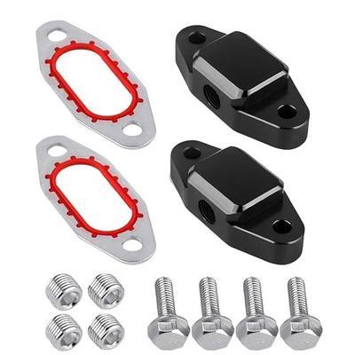 LS Engine Oil Cooler Bypass Cover Block off Plate Compatible with Gen III IV LS Engine Replace OE#12577903(2x 1/8" NPT Ports)