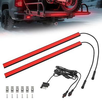 15 Inch LED Trailer Tail Brake Light Strips, 2 Pcs Universal Red Turn Signal Running Lights Bar, DC 12V Aluminum Brake Tail Light for Trailer Truck Camper Minivans Pickup RV