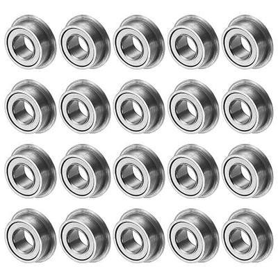 M METERXITY 20-Pack MF63ZZ Flanged Ball Bearing, 3mm x 6mm x 2.5mm Double Metal Seal Chrome (GCr15) Steel Deep Groove Ball Bearings for Wheelbarrow/Printer/Fax Machines/Power Tools