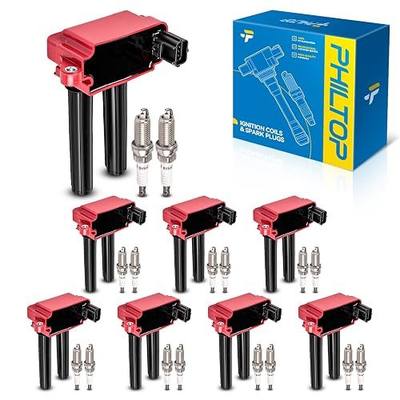 PHILTOP UF504 Ignition Coil Pack and Spark Plugs Kit Tune Up Kit Fits for Dodge Ram 1500 5.7 Hemi 2011-2024, Jeep Grand Cherokee 5.7L, Dodge Charger 5.7L, Chrysler 300 5.7L 2006-2023,16PCS