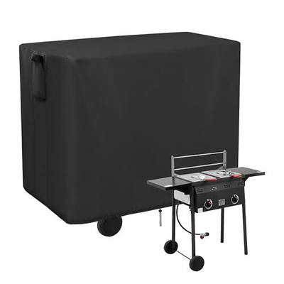 Fish Fryer Cover Compatible with Feasto Outdoor Propane Deep Fryer,Black | 46''Wx23''Dx36''H,420D Deep Fryer Cover with Waterproof Strip, 2 Buckles & Ventilation Opening
