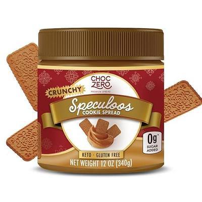 ChocZero Sugar Free Crunchy Speculoos Cookie Butter, 12 oz Jar | No Sugar Alcohols, Keto, Low Carb, High Fiber, Gluten Free, For Spreading, Dipping & Baking