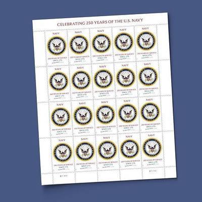 U.S. Navy 250th 2025 (Sheet of 20) First-Class Mail Forever Postage Stamps