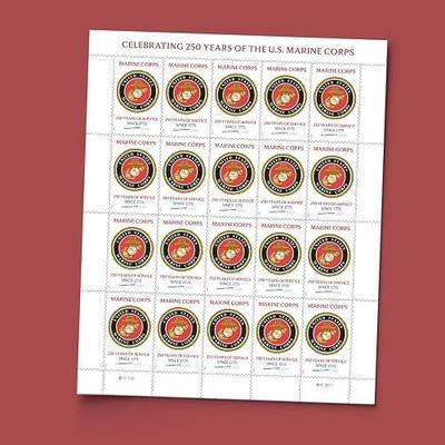 U.S. Marines 250th 2025 (Sheet of 20) First-Class Mail Forever Postage Stamps