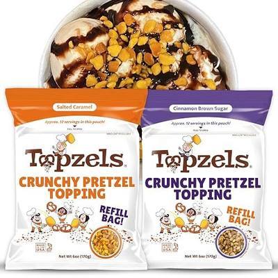 Ice Cream & Sundae Toppings By Topzels, Sweet Toppings Variety Pack | 6 Oz (Pack of 2) | No Artificial Flavors, Colors or Preservatives, Crushed Pretzels, Adds Crunch & Bold Flavor