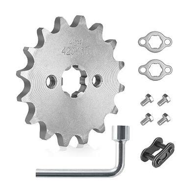 420 16T Motorcycle Front Engine Sprocket 17mm Compatible with 50cc 70cc 90cc 110cc 125cc Dirt Bike,Mini Bike,ATVs, Go Kart Sprocket