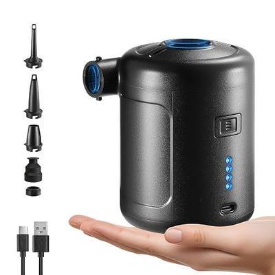 Portable Air Pump for Inflatables, Rechargeable Air Mattress Pump, 400L/min Quick-Fill Inflate & Deflate, 6000mAh Battery Powered Pump for Air Beds, Pool Floats, Vacuum Storage Bags