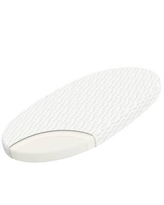 WELLZEE Oval Bassinet Mattress 29"x17" - Fit for 4moms MamaRoo, Easy Care | Fits 4moms MamaRoo Bassinet with Soft Skin-Friendly 100% Breathable Washable Cover, Water Resistant Lining & Supportive Foam