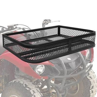 ATV Front Cargo Basket, Heavy Duty ATV Rack for Outdoor Storage | 36" L x 17.3" W x 6.3" H, for Camping, Fishing, Hunting and Outdoor Use