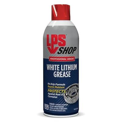 LPS Shop White Lithium Grease, Ultra-White Aerosol Grease for Superior Lubrication, Creates Long-Lasting Film & Protects Against Rust & Corrosion