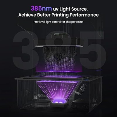 Uniformation GK3 Pro Resin 3D Printer 16K High-Transparency LCD 385nm COB Light Source, High Detail Resin Printer Smart Auto Heating, APP Easy Printing, Auto-Feed, 8.3x4.7x9.5inches Large Build Volume
