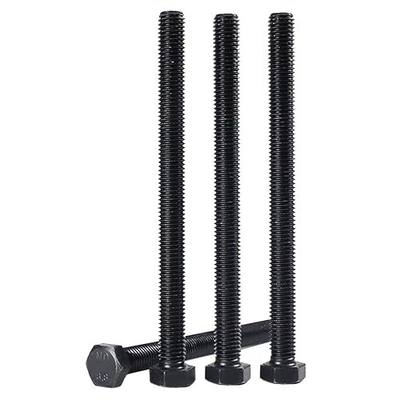 M12 Hex Bolts, M12-1.75 x 150mm Hex Head Bolts, Carbon Steel Grade 8.8, Black Oxide Finish, Full Thread,Metric Hexagon Head Bolts Right Hand External Hex Drive, 4 PCS