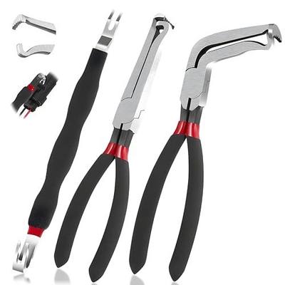 Electrical Disconnect Pliers 37960, 37980, Electrical Connector Separator 13120, 8in Automotive Tools Electrical Connector Pliers, Automotive Tools for Push Tab Style Plugs (3-Piece Set)