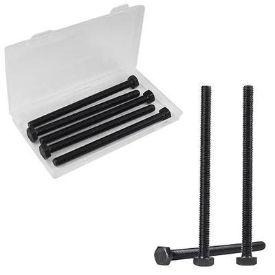 M8 Hex Bolts, M8-1.25 x 120mm Hex Head Bolts, Carbon Steel Grade 8.8, Black Oxide Finish, Full Thread,Metric Hexagon Head Bolts Right Hand External Hex Drive, 5 PCS