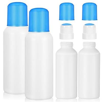 Luxshiny 4-Pack Sponge Tip Applicator Bottles, 3.4 oz Refillable & Leak-Proof Liquid Daubers for Envelope Moistener, Paint, and Essential Oils, Portable Travel Size